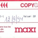 T1-1 Value 20 black matrix printed