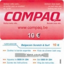 10 EUR WWW.COMPAQ.BE (Red / red letters)