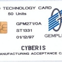 CYBERIS 50 Units 01/12/97 Gemplus Testcard