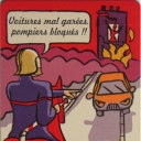 Voitures mal garées pompiers bloqués