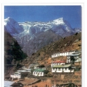Namche Bazar on the Everest Trail with Mt. Thamserku