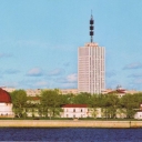 Arkhangelsk. Northern Dvina Embankment. Skyscraper