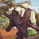 Arkhangelsk. Monument to Senia Malina - hero of fair-tale