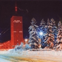 Arkhangelsk. Main Post Office and Skyscraper