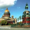 St Isaac's Cathedral and the monument to Nicholas I