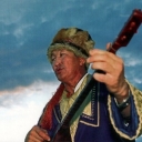 Master of throat singing, playing the topshur. Altai, Russia