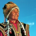 An Altaian woman in national costume