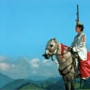 Altaian woman in Pazyryk traditional clothes