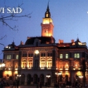 Novi Sad. The City Hall - night view