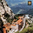 Montserrat. Panoramical view of the Monastery