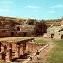 Santiponce (Sevilla). The amphitheater. Italic Period