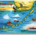 Graphical map of Florida Keys