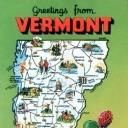 Map of Vermont, the Green Mountain State