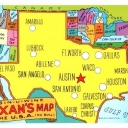Texan's humorous map of U.S.A.