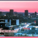 Skyline at sunset - Anchorage, Alaska
