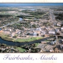 A summer view of Fairbanks and the Chena River - Alaska