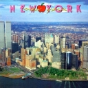 An aerial view of Manhattan