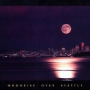 Moonrise over Seattle, Washington