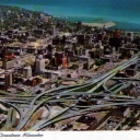 Aerial view of City of Milwaukee, Wisconsin