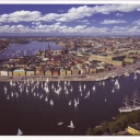 Stockholm. High above Old Town and Royal Palace