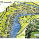 Sundsvall, old Town at Bend in the River. 1621-1647