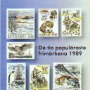 The ten most popular Swedish stamps 1989