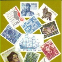 Samples of Swedish stamps, issued in 1968-1969
