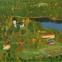 Aerial over Boo church Nacka