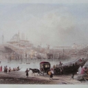 Istambul. Floating wooden bridge