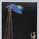 Caricature. Light of the night