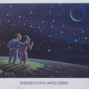 Caricature. Endless love in limited green
