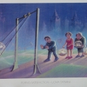 Caricature. Flying satisfaction