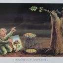 Caricature. Memories left on pictures