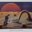 Caricature. Melancholic implore