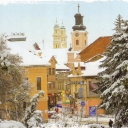 The ancient centre of Uzhgorod in winter