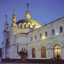 Kyiv. Dinner Hall and church of Sts.Antoniy and Phodosiy, Ky