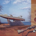 Kerch. Motor-boat monument in honour Eltigen landing operati