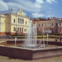 Chernivtsi. Philharmonia square