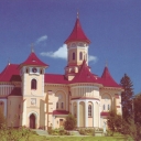 Toporivtsi village. Bukovyna Romanicism style church