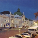 Chernivtsi at night. Railway station