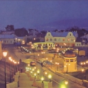 Chernivtsi at night. Turkish Well square