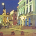 Chernivtsi at night. Holovna (Main) street
