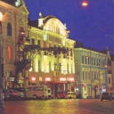 Chernivtsi at night. Hotel 