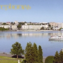 Ternopil. On the horizon of Ternopil pond