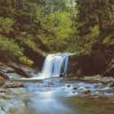 Waterfall on Brusturka river. Shepit village