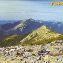 Gorgany. View from mountain Syniak on Dovbushanka