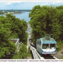 Kyiv. Mountain tram-cable railway car operates (funikuler)