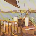 Leningrad.View of the spit of Vasilyevsky Island