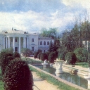 Zvenigorod. Vvedenskoe estate. Eastern façade of the mansion