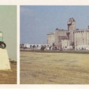 Tselinnoe. Tractor-monument. Elevator in Shumikha